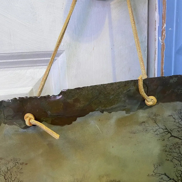 VTG 1977 Original Slate Art Print Landscape Country Farm Scene WallHanging Decor - Picture 7 of 9